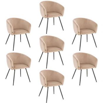 Home Deluxe Bracciolo Velluto – Set 7 in Beige
