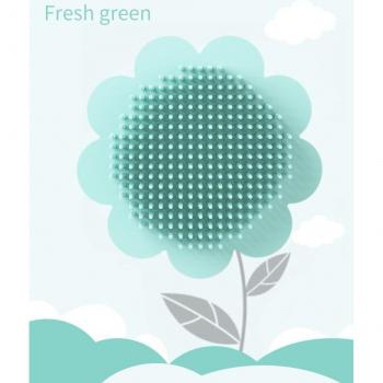 Gentle silicone bath brush for children