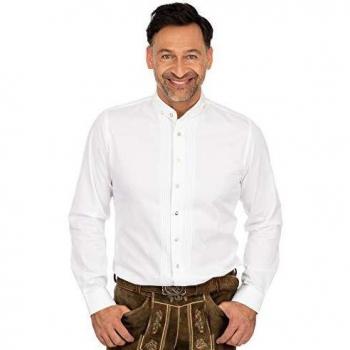 Almsach Hemd Stehkragen LF181 weiß, XL – Premium Baumwolle