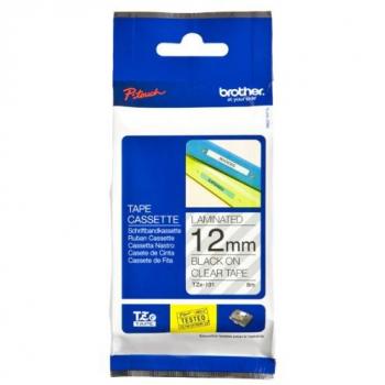 Brother P-touch TZE131 Schriftband 12mm x 8m klar-schwarz