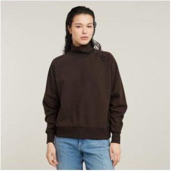 Sudadera Marrón Asimétrica Botones Mujer G‑Star