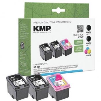 KMP H136V 3er-Set Tintenpatronen ersetzen HP 301 E5Y87EE