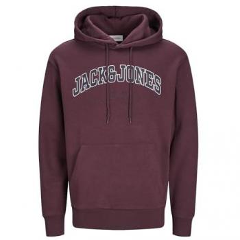 Jack & Jones Hoodie Caleb Varsity Plus 5XL Vineyard Wine