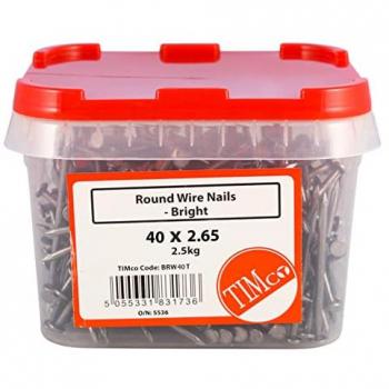Round Wire Bright Nail Set – 125 mm × 5.60 mm, 2.5 kg