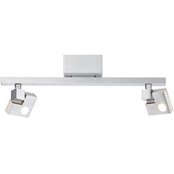 Brilliant LED Deckenleuchte 90 Degree Silber Eisen 2 x 3,6W 780lm dimmbar