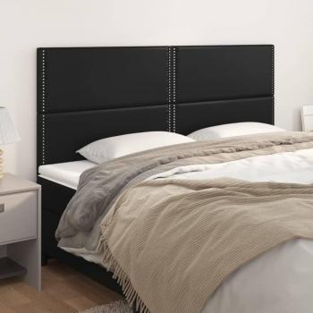 VIDAXL Testiere 4 pz Nere 100x5x78/88 cm in Similpelle 70247