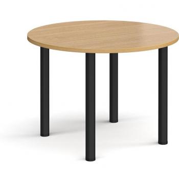 Dams Circular Black Radial Leg Meeting Table 1000mm