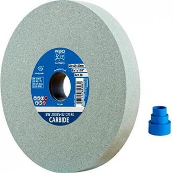 PFERD Bench Wheel BW 20025-32 CN 120 Carbide Sanding Disc, Diameter 200 mm, Grain Size 120