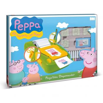 Album Peppa Pig con 7 Timbrini in Legno, Pennarelli e Inchiostro Lavabile