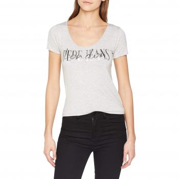 Pepe Jeans Damen Mona T-Shirt, Grau (Grey Marl 933), X-S