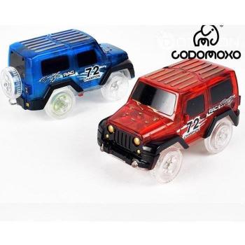 Codomoxo® Confezione di 2 Auto 4x4 Magiche per Pista Luminescente