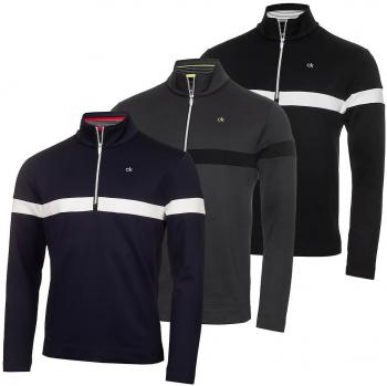 Sweat-shirt de golf CK Insul-Lite 1/2 zip homme S gris foncé