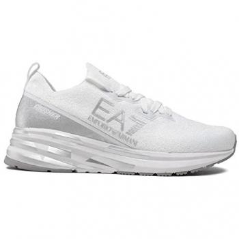 EA7 Emporio Armani Scarpe Crusher Distance Knit Bianco / Argento EU 46