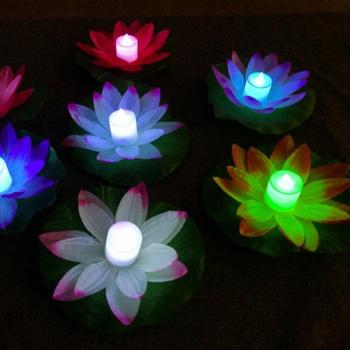 ICOCO LED Lotus Flower Pool Decoration