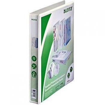 Leitz Präsentations-Ringbuch mit Halteöse, Polypropylen (PP), weiß