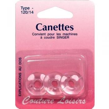 Hemline Transparent Plastic Bobbins for Singer Models