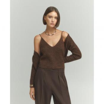 Top de verano Tintoretto con cuello en pico y tirantes