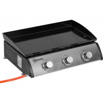 Outsunny Portable Gas BBQ Grill with 3 Burners