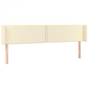 LED Kopfteil Creme 163x16x78/88 cm Kunstleder von vidaXL