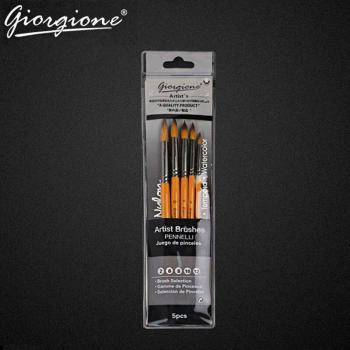 5er Set Rundpinsel für Aquarell und Gouache von Giorgione