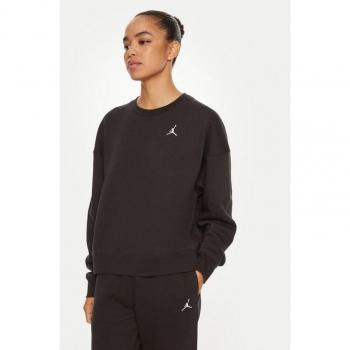 Sudadera Jordan Brooklyn para Mujeres – Color Negro – L – Modelo de Cuello Redondo