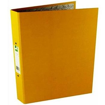 Q-Connect 2 Ring 25mm Paper Over Board Yellow A4 Binder (10 Pack) KF01473