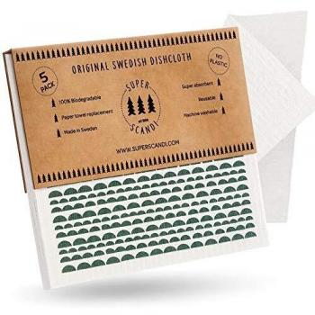 SUPERSCANDI Moon Green Biodegradable Sponge Cloths