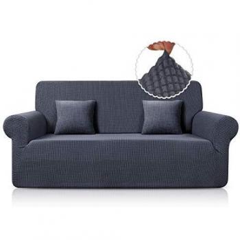 TAOCOCO Housse de Canapé Extensible Jacquard Gris 3 Places