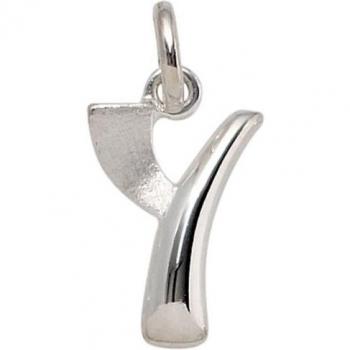 Buchstabe Y Anhänger 925 Sterling Silber teilmattiert