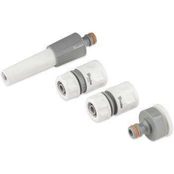 Pack douche jardin 4 pièces – Blanchisserie grise – Système de tuyauterie