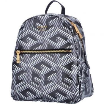 Elegant Black Polyethylene Backpack – Unisex Edition