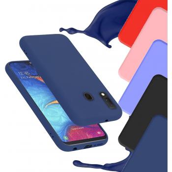 Cadorabo Funda Líquida Azul para Galaxy A10e y A20e