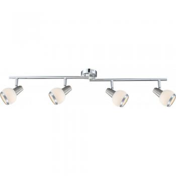 Deckenleuchte „Esszimmer‑Spot“ – 4×3 W LED, 300 lm pro Spot, chrom‑glänzend