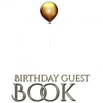 gold ballon stylish birthday Guest book mega 480 pages 8x10 Sir Michael designer edition