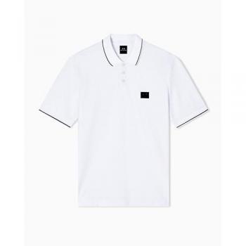 Polo Homme Slim Fit – XXL – Blanc – Manche Courte – Armani Exchange