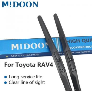 MIDOON Wiper Blades for Toyota RAV4 (Hybrid, Hook Arm, 1994-2007)
