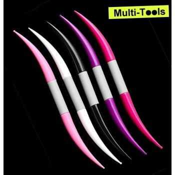 Stylo de décoration d'ongles double extrémité 5 pièces