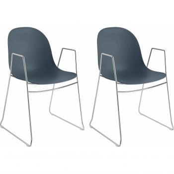 CONNUBIA Stapelstuhl Academy, grau, 2er Set, stapelbar