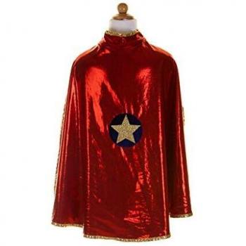 Umhang „Red Blue Gold“ – Superhelden-Mädchen, Größe 5–6