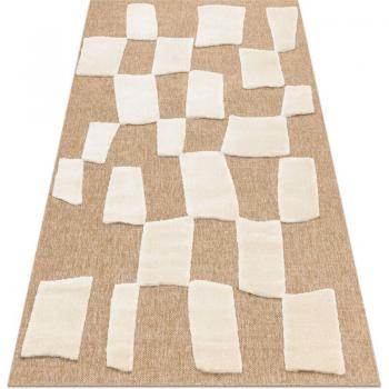 Urban Beige Geometric Floor Mat