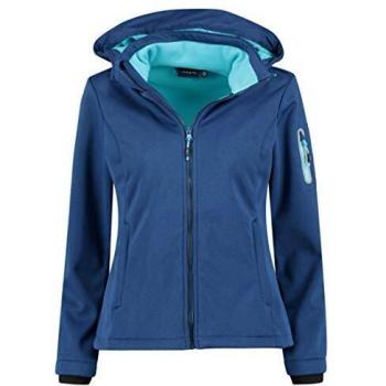 Veste d'Outdoor Softshell Mélange Étanche CMP WP 7 000 – Femme Bleu Marine Chiné