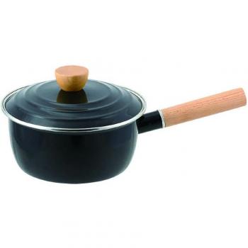 Black Enamel 18cm Cooking Pot