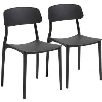 Chaise empilable en polypropylène noir