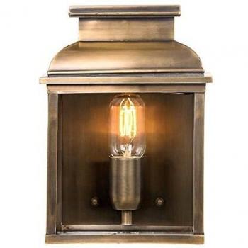 Old Bailey Außenwandleuchte von Elstead Lighting, E27, gealtertes Messing, IP44