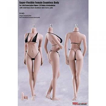 S10D TBLeague 1/6 Scale Super Flexible Action Figure Body (Headless, Replaceable Feet) – Pale L