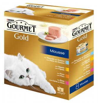 Gourmet Gold Mousse Surtido Multipack. Pack de 8 latas
