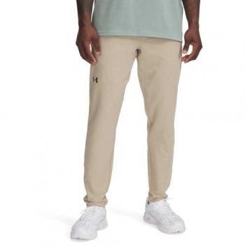 Under Armour Unstoppable City‑Tapered Khaki/Black Pants – Male, Size Large