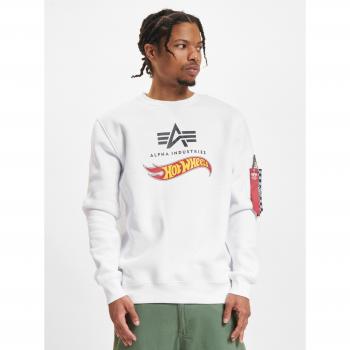 Alpha Industries Hot Wheels Flag Herren Sweatshirt Größe L, weiß