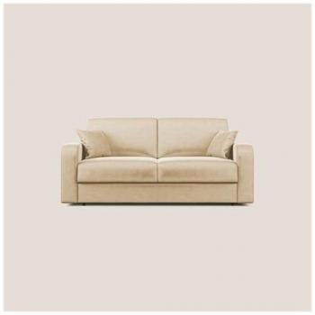 Divano Matrimoniale Lebron T01 in Velluto Morbido, 196 cm, 140x197 cm