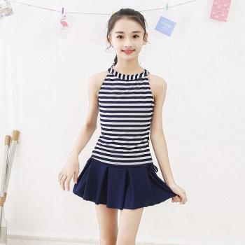 Girls' Split Skirt Boxer Swimsuit